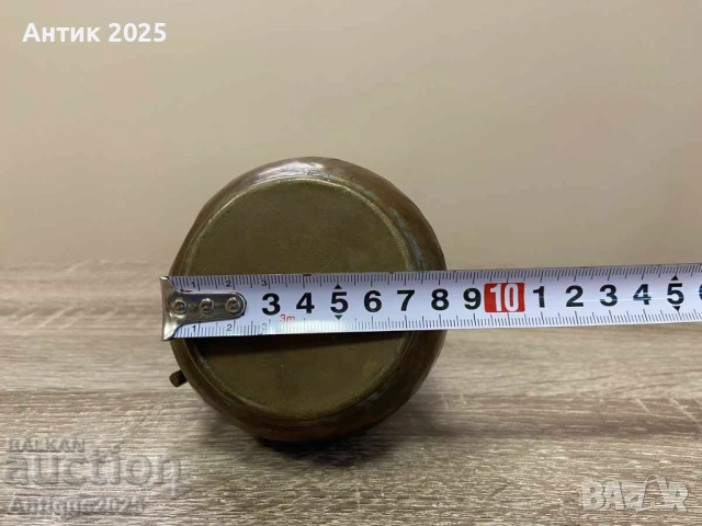 Старинна месингова кана, снимка 4 - Антикварни и старинни предмети - 51455574