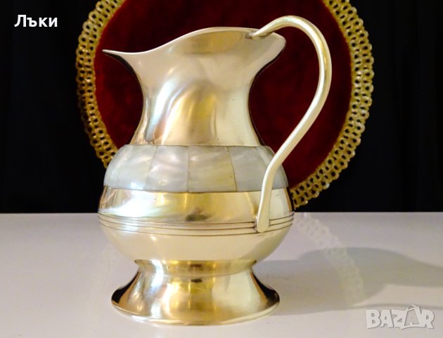 Бронзова кана за вино,естествен седеф. , снимка 4 - Антикварни и старинни предмети - 42340829