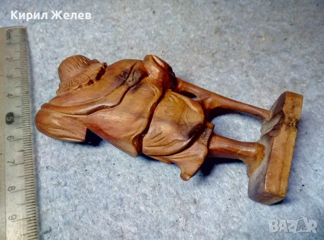 Стара АФРИКАНСКА ДЪРВЕНА ФИГУРКА СТАТУЕТКА от ПЪСТЪР АБАНОС Ръчна МАЙСТОРСКА РАБОТА ДЪРВОРЕЗБА 47613, снимка 11 - Колекции - 47685705