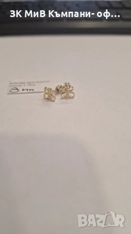 Златни Обеци 1.16гр 00399-26/3, снимка 2 - Обеци - 53801297