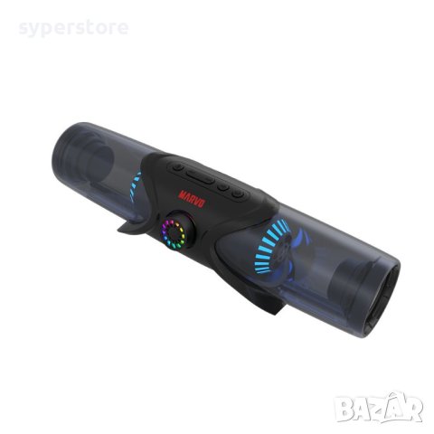 Преносима Bluetooth колонка Marvo SG-100 2.0 10W Черна RGB Подсветка, снимка 4 - Bluetooth тонколони - 40774122