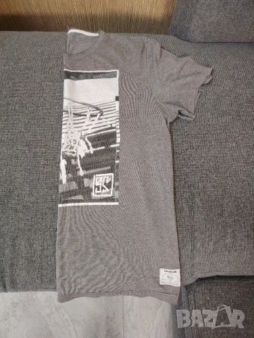 Мъжка сива тениска Reebok (L) , снимка 2 - Тениски - 56039449