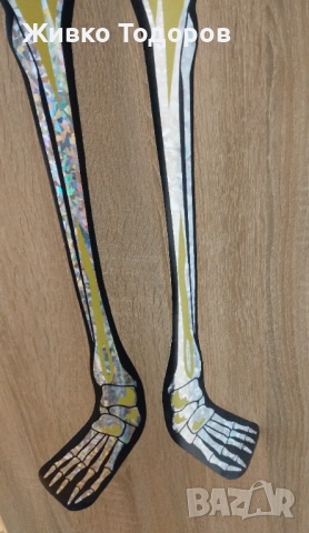 Забавен плакат/винил,Скелет (Холографски ефект 1,5 м.) Книгоразделител - Sugar Skulls, снимка 15 - Картини - 48804444