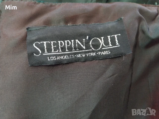 STEPPIN' OUT Paris M Официална рокля в маслено зелена в преливащи цветове , снимка 10 - Рокли - 50856905