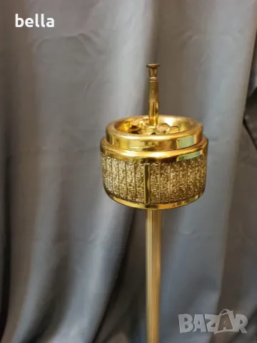 Висок немски бронзов пепелник (на стойка )с орнаменти -67 см, снимка 7 - Антикварни и старинни предмети - 48689771