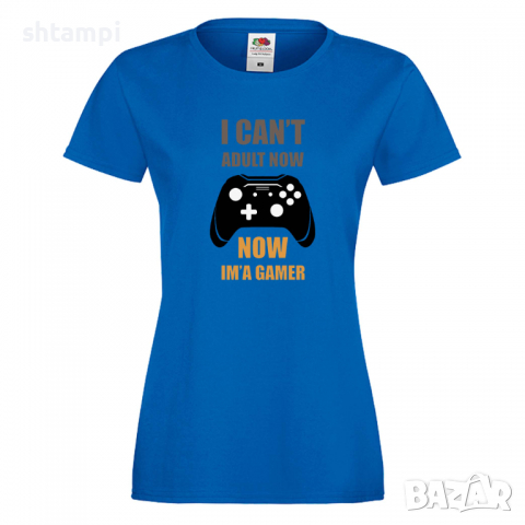 Дамска тениска I Can't Adult Now, снимка 4 - Тениски - 36191302