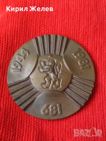 13 ВЕКА БЪЛГАРИЯ МАСИВЕН РЯДЪК БРОНЗОВ ПЛАКЕТ 1981г.  3747, снимка 9 - Колекции - 30877907