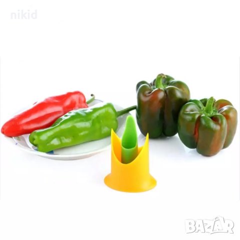 сет 2 бр уред инструмент за почистване на семки чушки пипер домати пластмасови, снимка 6 - Форми - 41022528