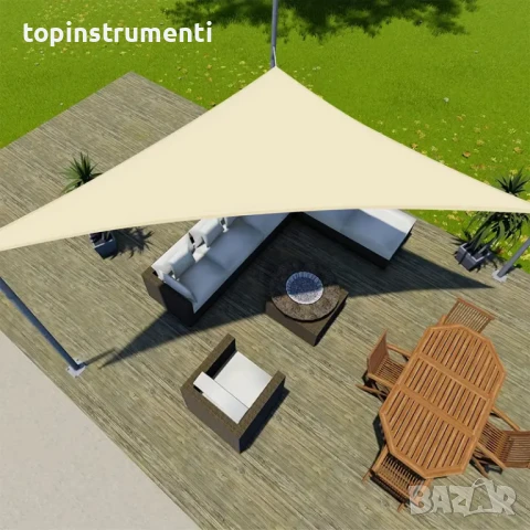 Предлагаме Ви различни по размери и форма тенти за сянка - покривала сенници против слънце, снабдени