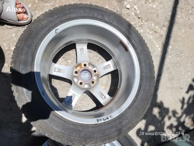 Джанти с гуми Michelin  17 цола смъкнати от Пежо. 7J  x  17   H2  , снимка 8 - Гуми и джанти - 56075428