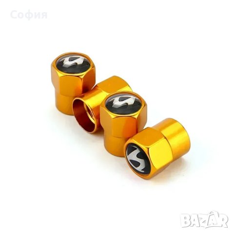 Нови метални капачки за винтили за Хюндай Hundai и други автомобили НАЛИЧНО, снимка 5 - Аксесоари и консумативи - 44242916