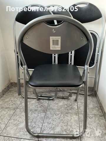 Продавам комплект 4 бр. нови сгъваеми столове за кухня, снимка 5 - Столове - 53024809