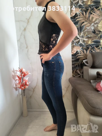 Дамска черна блуза, снимка 2 - Корсети, бюстиета, топове - 50701479