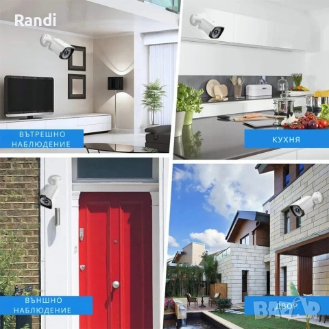 Професионален комплект за сигурност с 4 камери IP67 YL-806B, снимка 2 - Камери - 53366677