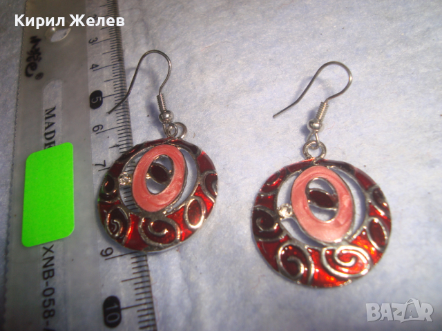 ЕМАЙЛИРАНИ СКЪПОЦЕННИ СРЕБРИСТИ АРТ ОБЕЦИ с ЦИРКОН 5547, снимка 5 - Обеци - 36510625