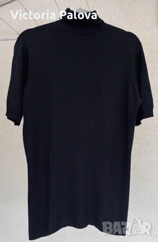 Луксозна копринена блуза с поло яка , снимка 7 - Блузи с дълъг ръкав и пуловери - 53225453