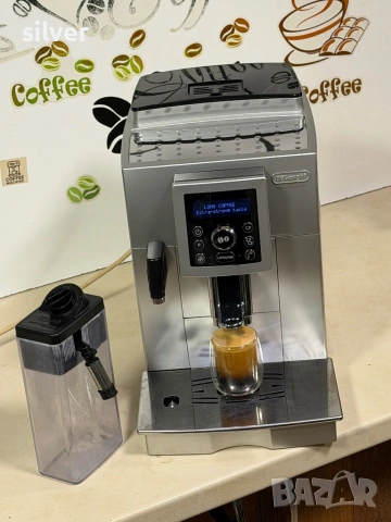 Кафемашина кафе автомат delonghi magnifica S cappuccino с гаранция, снимка 2 - Кафемашини - 53170986