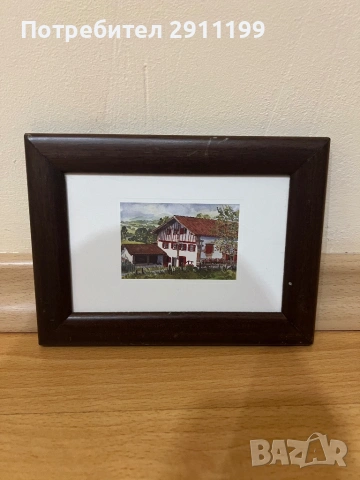 Малка картина с къща, 6 бр., снимка 2 - Картини - 53849502