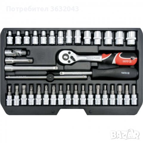 Комплект инструменти YATO, CrV, 1/4", 38 части