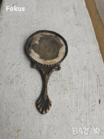 Старо бронзово малко огледало с двуглав орел, снимка 5 - Антикварни и старинни предмети - 36141663