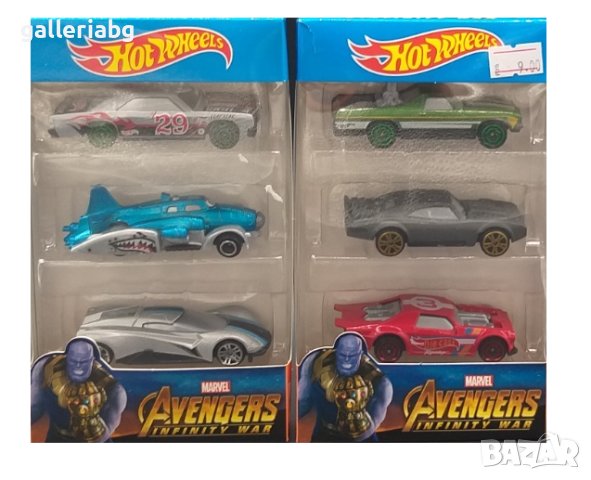 Комплект метални колички Hot Wheels Marvel
