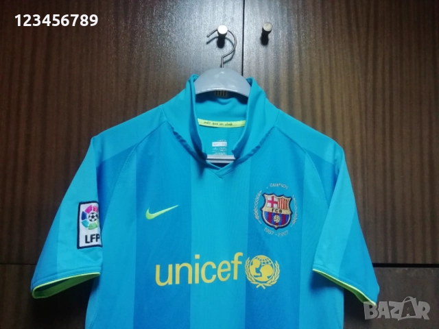 Barcelona Messi 2007/2008 юбилейна оригинална тениска фланелка Меси Барселона екип , снимка 5 - Тениски - 52154716