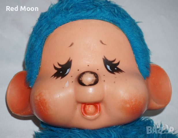 Колекционерска много рядка ГОЛЯМА плюшена играчка синя маймуна Мончичи 60см, снимка 9 - Колекции - 44225880
