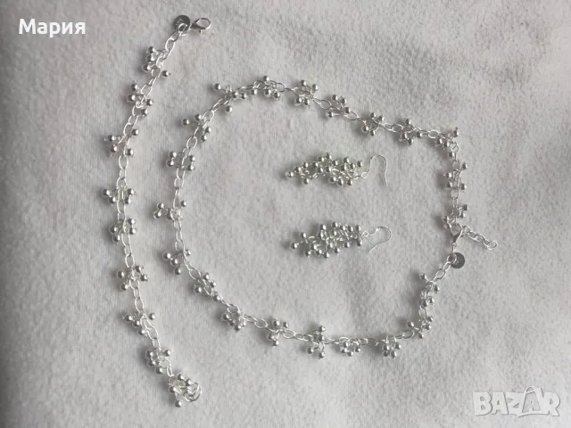 сребърен комплект , снимка 5 - Бижутерийни комплекти - 49869216