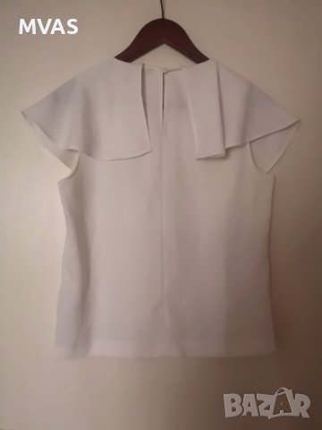 Нова Zara дамска лятна бяла официална блуза S размер, снимка 2 - Корсети, бюстиета, топове - 41343208