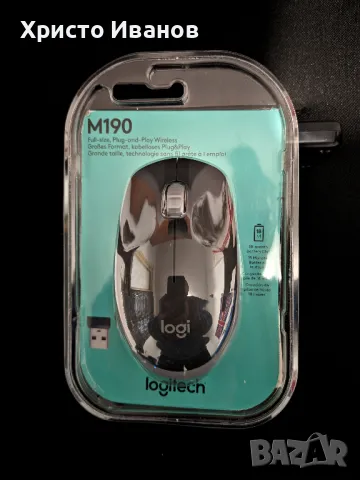 Безжична мишка Logitech M190, снимка 1 - Клавиатури и мишки - 47904760