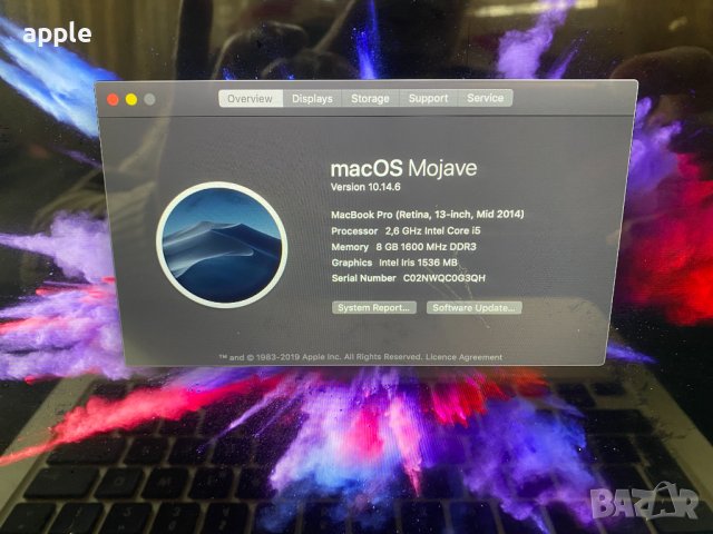 13,3'' Core i5 MacBook Pro A 1502 (Mid-2014 ), снимка 8 - Лаптопи за работа - 39798882
