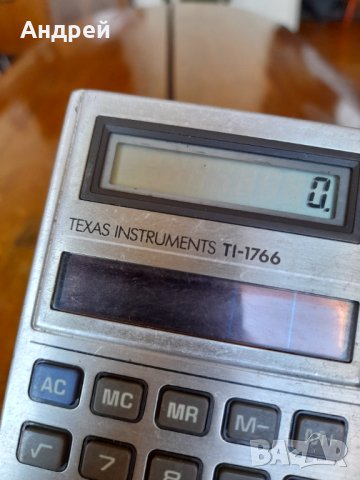 Стар калкулатор Texas Instruments TI-1766, снимка 3 - Други ценни предмети - 42611118