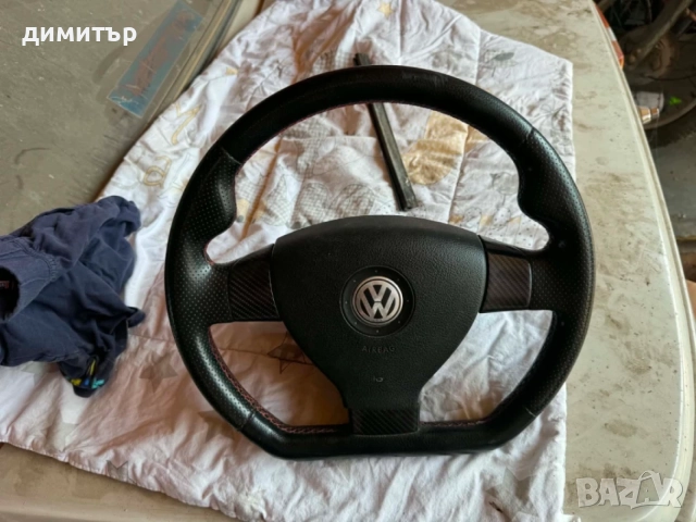 трилъчев скосен волан за vw golf 5 touran caddy passat b6 волан голф кади пасат 