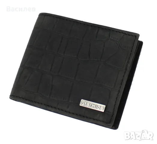 STARHIDE оригинален мъжки портфейл портмоне естествена кожа крокодил внос Англия
