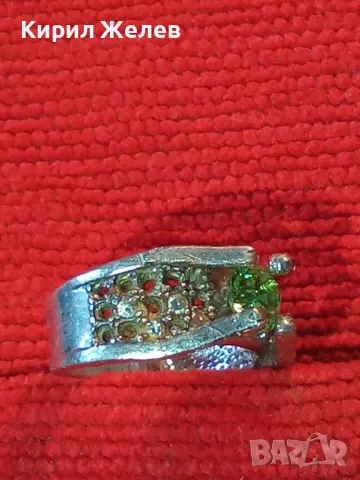 КЛАСИЧЕСКИ РЕТРО АРТ СКЪПОЦЕНЕН СРЕБЪРЕН ПРЪСТЕН СРЕБРО 925 с ФАСЕТИРАНИ ОЛИВИН и ЦИРКОНИ 66177, снимка 15 - Пръстени - 49876649