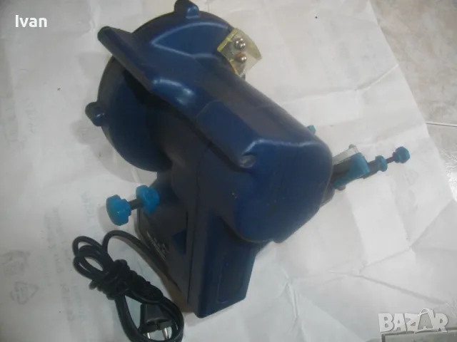 ф108мм 85W EINHELL 2008г. СТАРО МАСИВНО КАЧЕСТВО ЕЛЕКТРИЧЕСКА МАШИНА ЗА ЗАТОЧВАНЕ НА ВЕРИГИ ОТЛИЧНА, снимка 15 - Други инструменти - 50317366