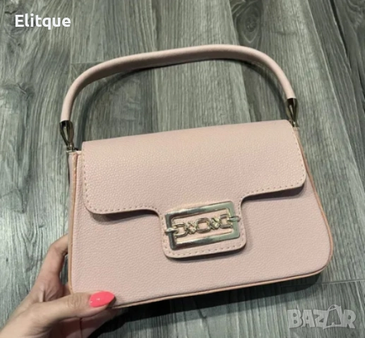 Малка дамска кожена чанта с тик-так закопчаване, снимка 5 - Чанти - 52864360