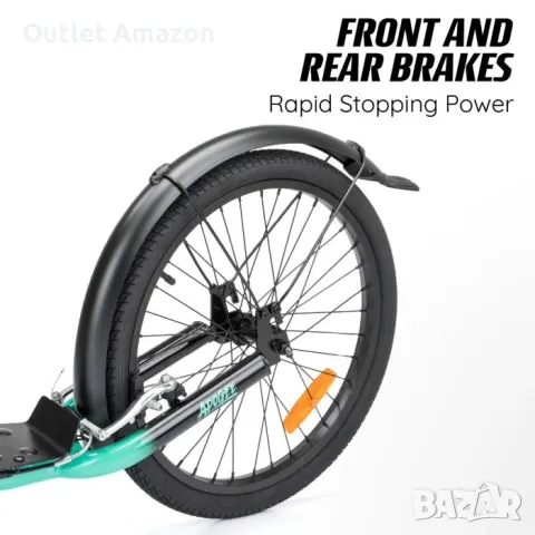 ТРОТИНЕТЕНКА ЗА ВЪЗРАСТНИ APOGEE KICK SCOOTER - AQUA, снимка 5 - Велосипеди - 47472334