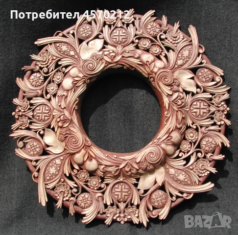 Дърворезба, Розета Слънце, Пано за стена или таван, Ръчна изработка по поръчка, Дърворезба Слънце, снимка 7 - Декорация за дома - 51440697