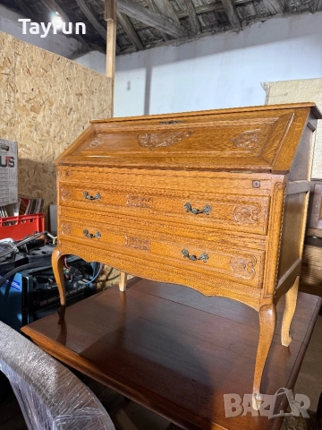 старинно бюро (Секретар) от дъб – Ръчна изработка, снимка 2 - Бюфети - 52873100