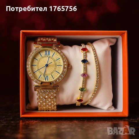 Дамски комплект часовник + 2 гривни;, снимка 4 - Дамски - 53377936