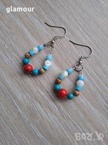 Обеци с ест.камъни