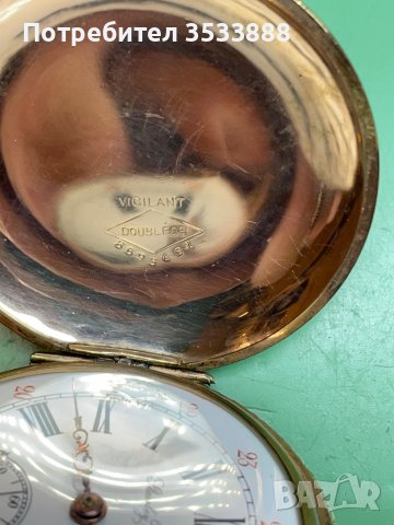 Джобен швецарски  часовник Stanley watch 54 mm. 60 mk.златно покритие, снимка 6 - Джобни - 39487922