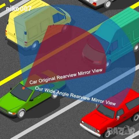 Огледало за задно виждане за автомобил-джип-бус-кола-комион-ван-мини ван, снимка 4 - Аксесоари и консумативи - 51103888