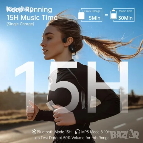 ЗАПЕЧАТАНИ НОВИ Водоустойчиви слушалки Tayogo, за плуване с костна проводимост, IPX68, 32GB памет, снимка 3 - Bluetooth слушалки - 50503402