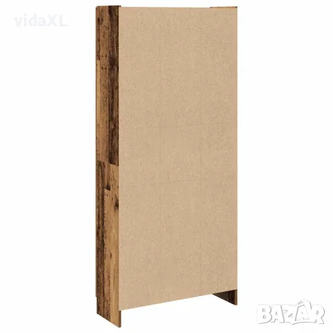 vidaXL Висок шкаф, старо дърво, 82,5x30,5x185 см, инженерно дърво, снимка 5 - Шкафове - 56146982