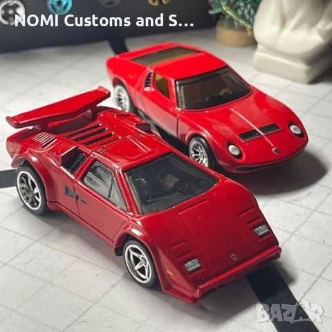 Hot Wheels Lamborghini Countach & Miura SV, снимка 7 - Коли, камиони, мотори, писти - 52968744