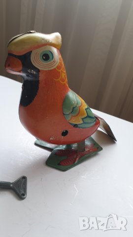 Стара ламаринена играчка папагал, снимка 3 - Колекции - 41515632