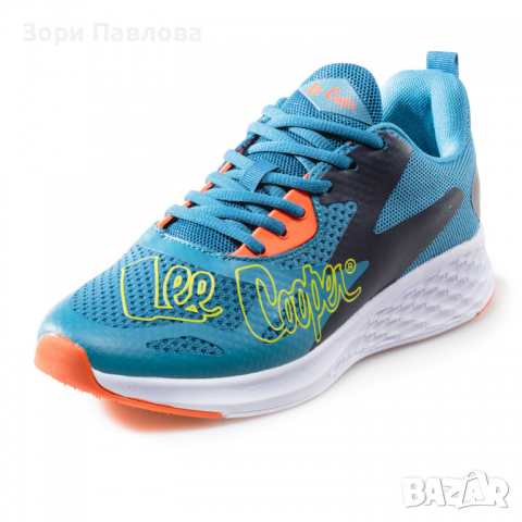 Мъжки кецове Lee Cooper 801-01 Turquoise/lemon, снимка 1 - Маратонки - 36171524