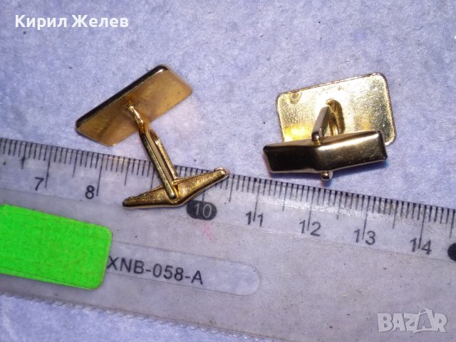 Стари ПОЗЛАТЕНИ ЕМАЙЛИРАНИ РЕТРО АРТ БУТОНЕЛИ КОПЧЕТА за РЪКАВЕЛИ 38461, снимка 8 - Антикварни и старинни предмети - 41389391